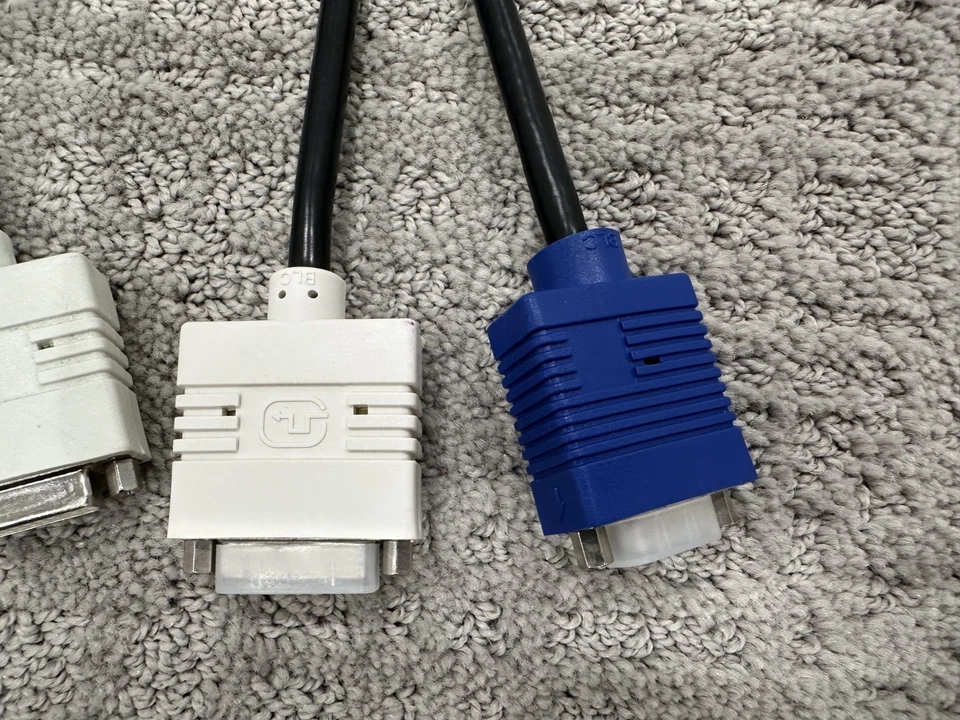 (2) DMS-59 to Dual DVI adapter Y cable splitter & VGA Female, DVI-I Female PC - Image 3 of 4