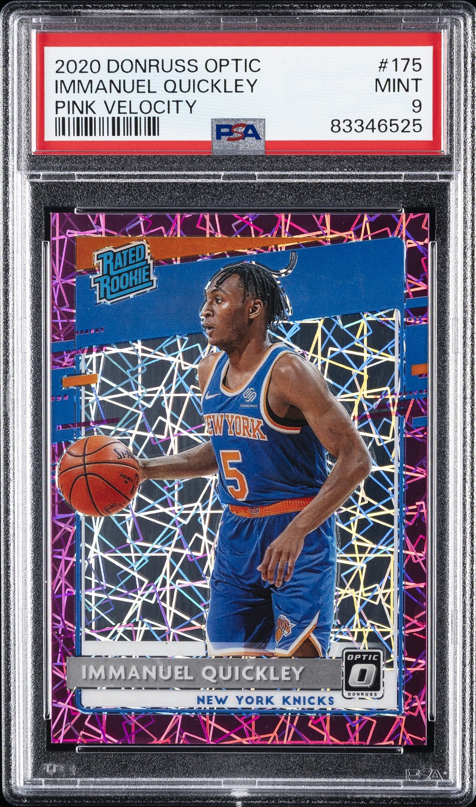 2020 PANINI DONRUSS OPTIC PINK VELOCITY #175 IMMANUEL QUICKLEY 27/79 PSA 9
