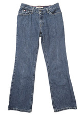 Tommy Hilfiger Y2K Jeans 29x29 Straight Leg Blue Denim Flag Logo Unisex