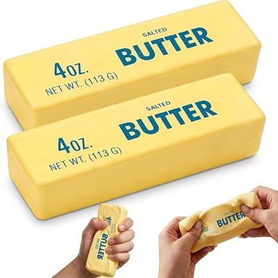 Butter Squishy,2pcs Butter Quetschspielzeug,Squishy Stressbälle Antistressball