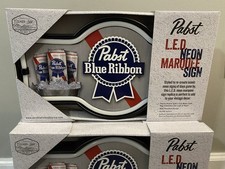 New Pabst LED Neon Marquee Sign Collectible Beer Sign Breweriana Bar Decor