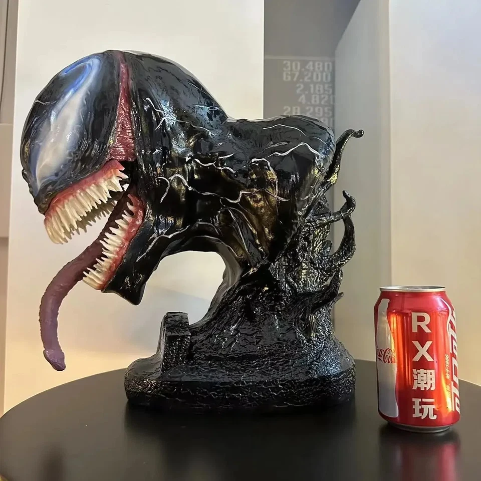 Busto de resina Venom GK Marvel modelo de exhibición de mesa coleccionable juguete de regalo de Navidad Foto 3 de 4