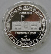 Cody, Wyoming - Fraternal Order of Eagles - 1 oz. .999 Silver Medal