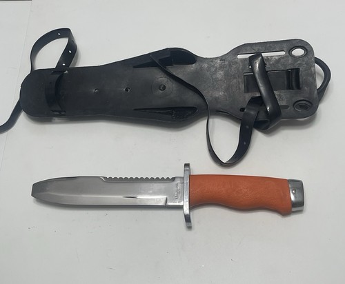 Vintage Aqua Lung US Divers Scuba Orange Knife Japan - Bild 4 von 8