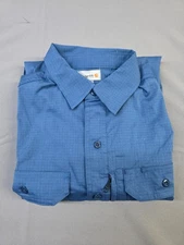 Carhartt Mens Long-Sleeve Button-Down Work Shirt, Blue