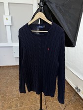      Polo Ralph Lauren Cable-Knit Cotton Sweater Rare Retro Size M