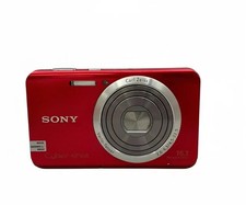 Sony Cyber-shot DSC-W650 16.1MP Red w Battery Charger CCD Vintage Digital Camera