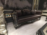 Edles Dreisitzer Sofa Modernen 3 Sitzer Stilvolle Sofa 3 Sitzer Braun