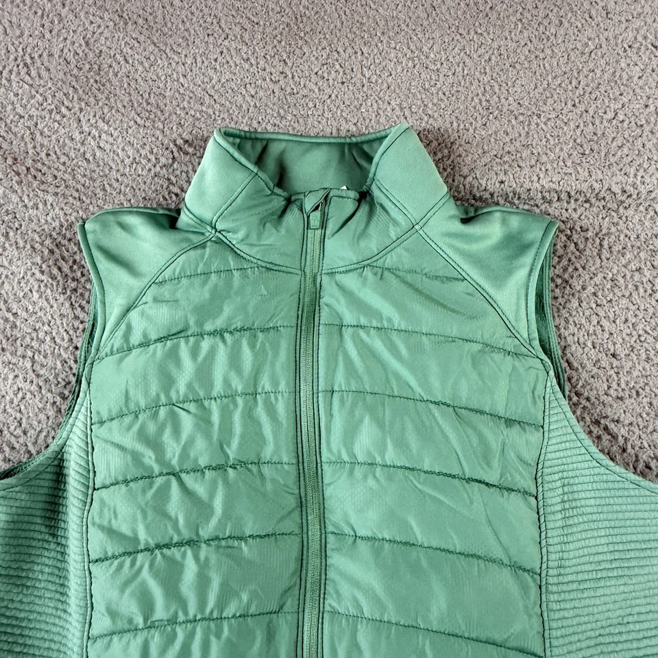 Chaleco acolchado verde con cremallera completa sin mangas Tek Gear para mujer talla L Foto 3 de 4