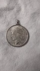 1928 PEACE SILVER DOLLAR Vintage US Coin Circulated Pendant