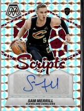 Sam Merrill 2024 Panini Prizm Mosaic Scripts Auto Cleveland Cavaliers