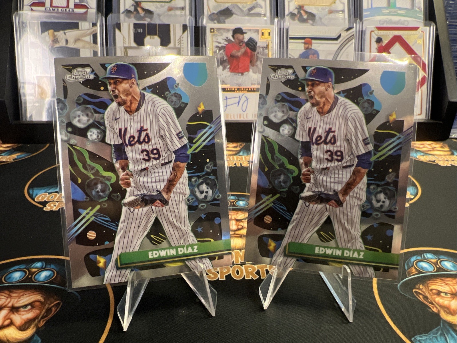 2025 Topps Cosmic Chrome - Edwin Diaz #173 2 Card Lot Mets Dodgers