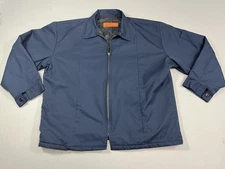 VTG Old Style Red Kap Mechanic Jacket Mens 2XL Blue Quilted Lined