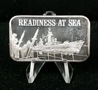Vintage "Readiness at Sea" 1 Ounce .999 Silver Bar - Mark IV #6948