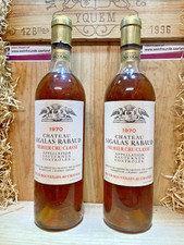 2 Fl. Chateau Sigalas Rabaud 1er Cru Classe Sauternes  1970 mit 0,375ltr.