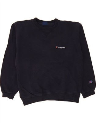 CHAMPION Herren Grafik Sweatshirt Pullover Medium Navy Blau Baumwolle CF14