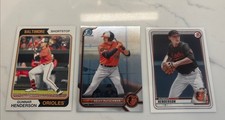 3 card lot - Orioles Prospects - GUNNAR HENDERSON / ADLEY RUTSCHMAN cards
