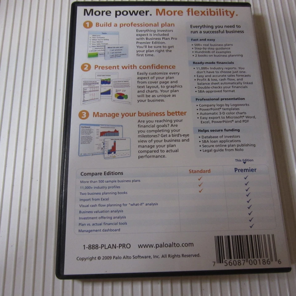 Business Plan Pro 2009 Palo Alto Software CD ROM W Serial Number - Image 2 of 2