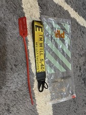 Off-White Industrial Key Chain/Lanyard Red Zip Tie Yellow OG New CUSTOM 