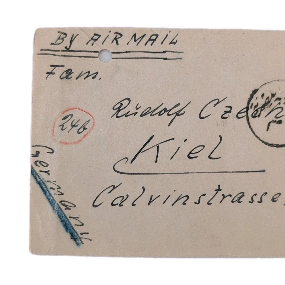 Kriegsgefangenenpost aus Ägypten 1948 Luftpost POW Camp 380 Fanara Suez Canal - Bild 3 von 4