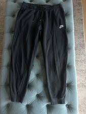 Nike Joggers Black Men s Medium Sweatpants Fleece Pants Adult Just Do It Swoosh