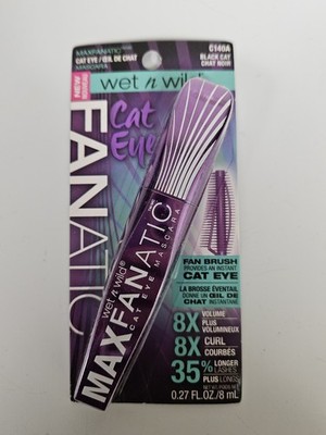 Wet n Wild Max Fanatic CAT EYE Mascara Black Cat # C140A Fan Brush Curling NEW!