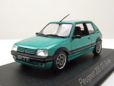 Peugeot 205 GTI Poignées 1990 Vert Métallique Modèle Réduit 1:43 Norev