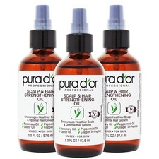 PURA D OR Rosemary Castor Peppermint Hair Oil 3 Pack