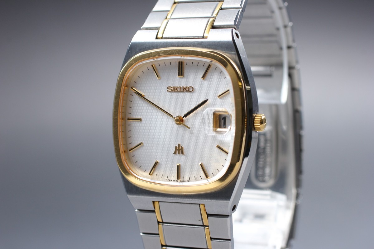 Rare Vintage 1990 N MINT Seiko Majesta 5S42-5A00 Date Sweep Qz