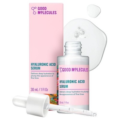 Good Molecules Hyaluronic Acid Serum for Face, Hydrating Serum, 1 fl oz | Deeply
