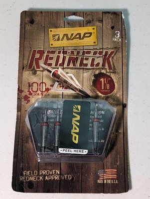 Nap Redneck 100 Grains Broadheads 1-1/8''Cutting Diameter Made In USA New 3 Pack