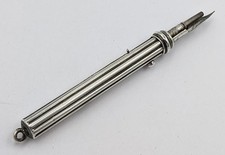 EDWARDIAN STERLING SILVER DUAL DIP PEN & PROPELLING PENCIL 1901
