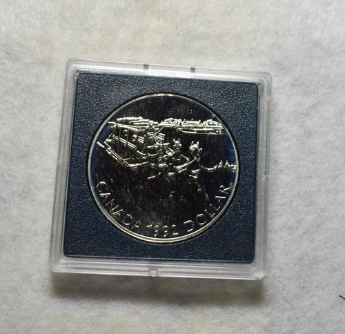 CANADA SILVER DOLLAR 1992 BU SILVER COIN ( stock# 23)