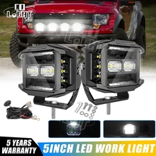 Colight LED Driving Light Pods 5" Inch 174W Spot Flood Combo w/ Side Shooter DRL