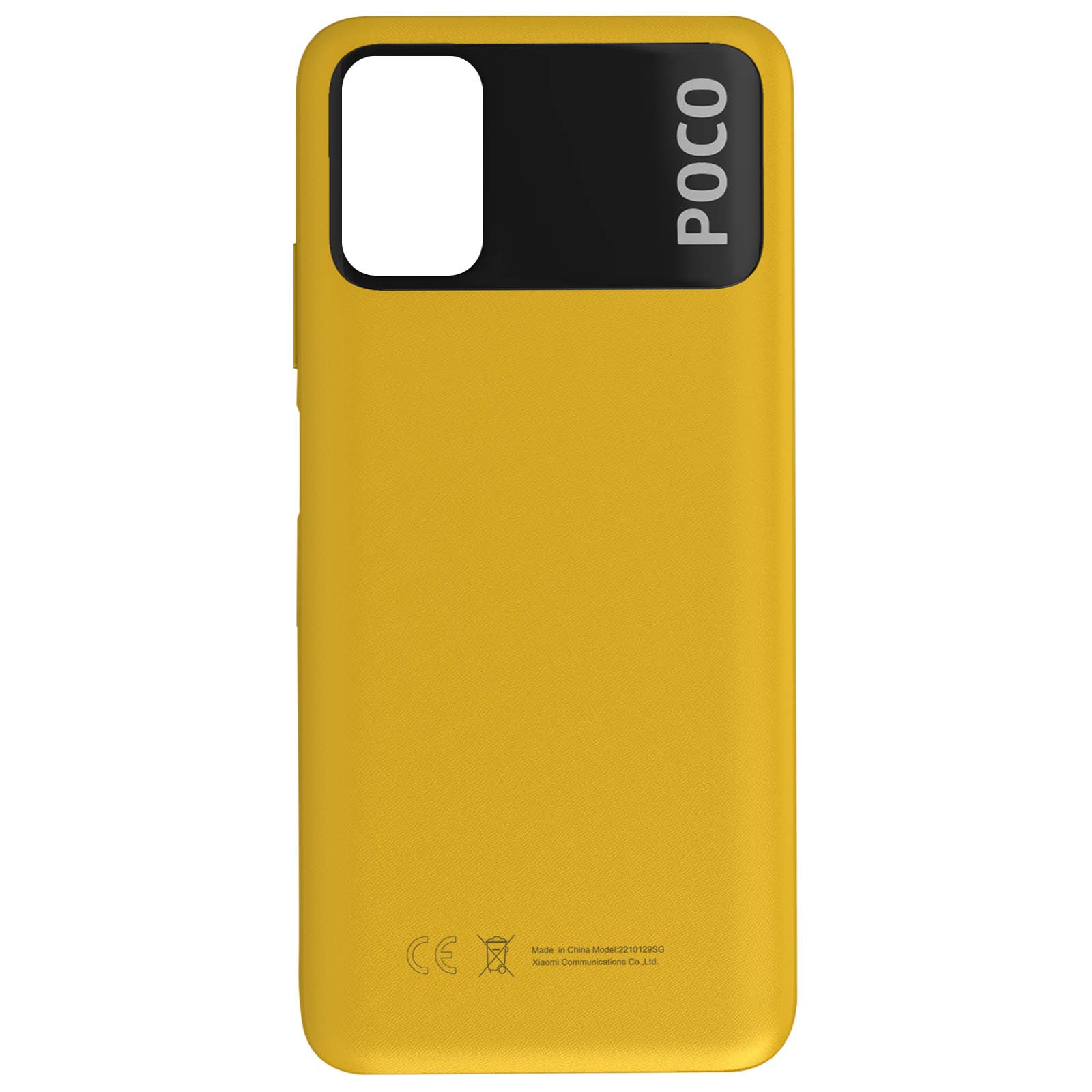 Vitre arrière Xiaomi Poco M3 Jaune Original Service Pack pour réparation de smartphone