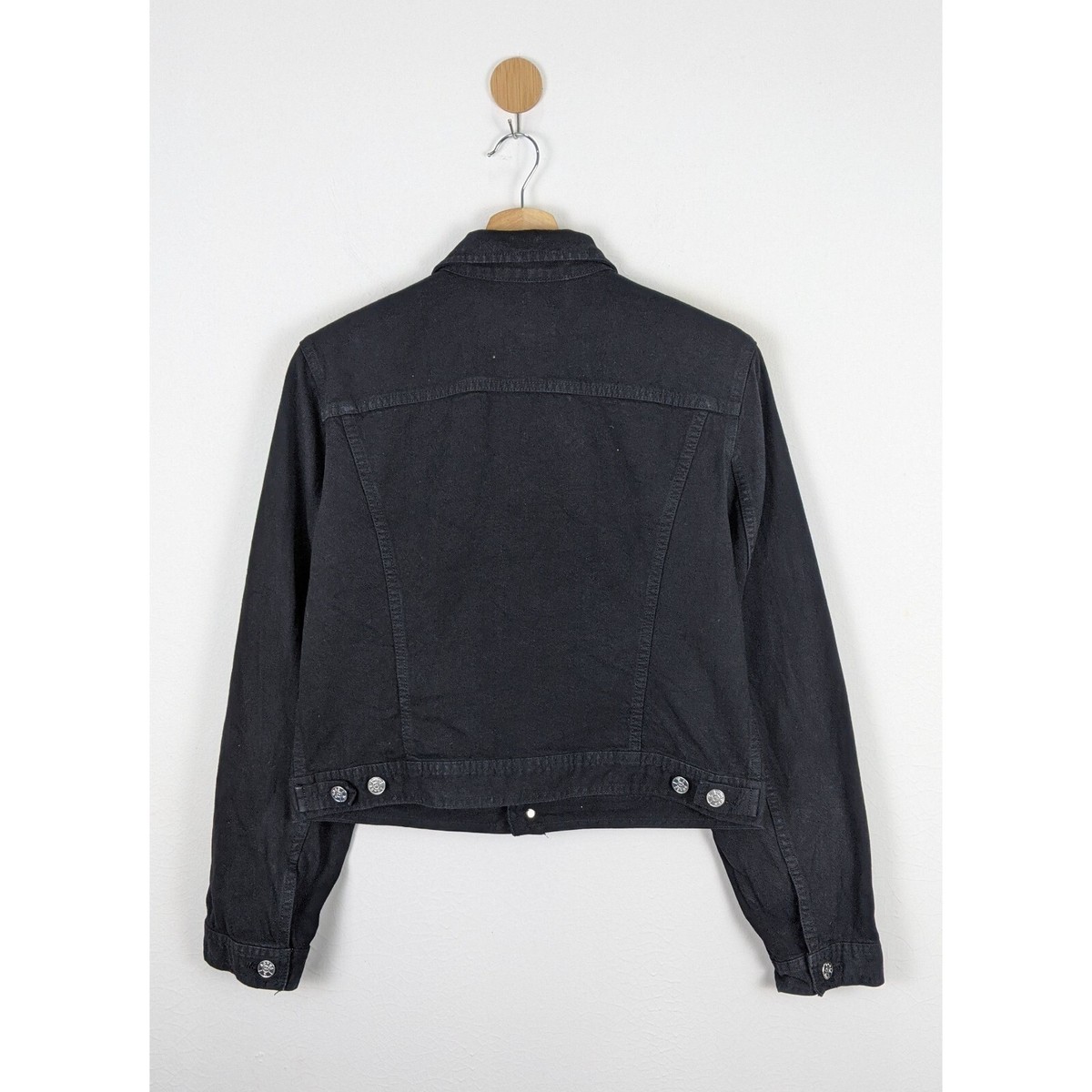 90s agnès b. Black denim tracker jacket s-l1200.jpg