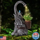 New ListingFhwty Solar Elephant Watering Effect Led Lights Garden Statue, Outdoor Garden