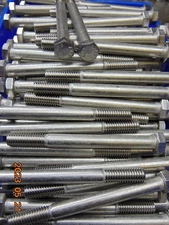 (LOT OF 25) Hex Head Stainless Bolt 3/8"- 16 NF x 4"  Stainless Steel 3/8-16X4
