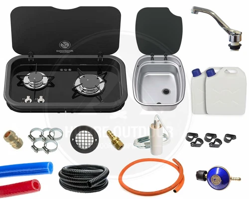 THETFORD TOPLINE 165 SILVER ARGENT SINK MIXER TAP GAZ REG CONVERSION KIT