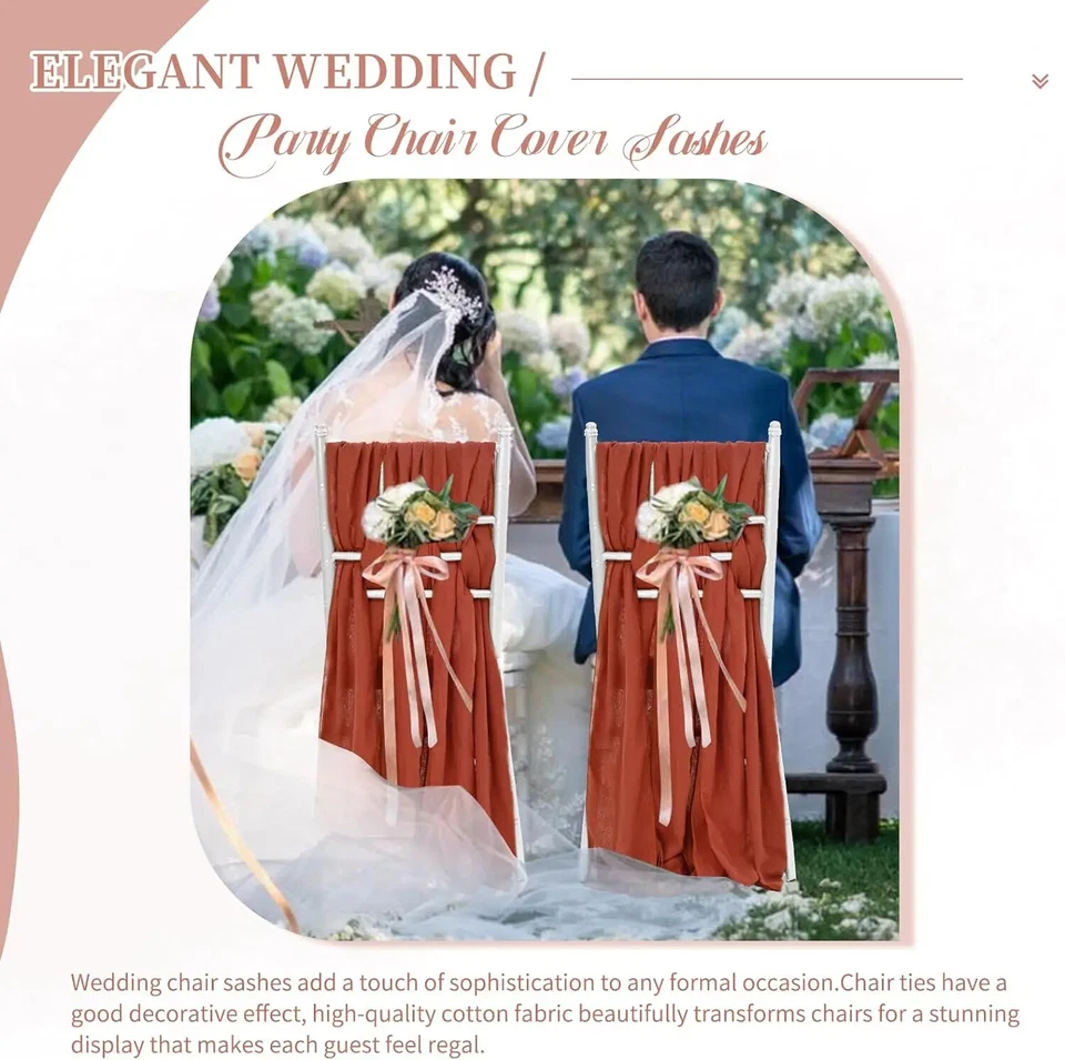 10-100 piezas marcos de silla de terracota para fundas de sillas de boda tela de queso silla arco Foto 4 de 4