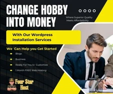 Wordpress Installation Service W/FREE Webhosting - Turn Your Hobby into $$$
