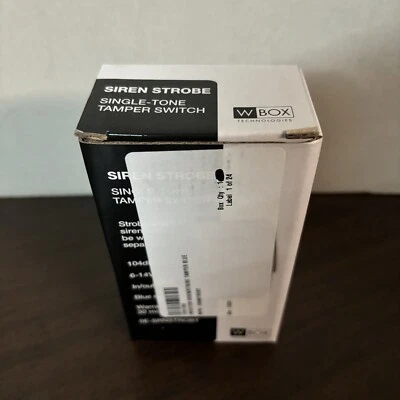 W BOX WBox Technologies 0E-SRNSTROBT Single - Tone Tamper Switch Siren Strobe
