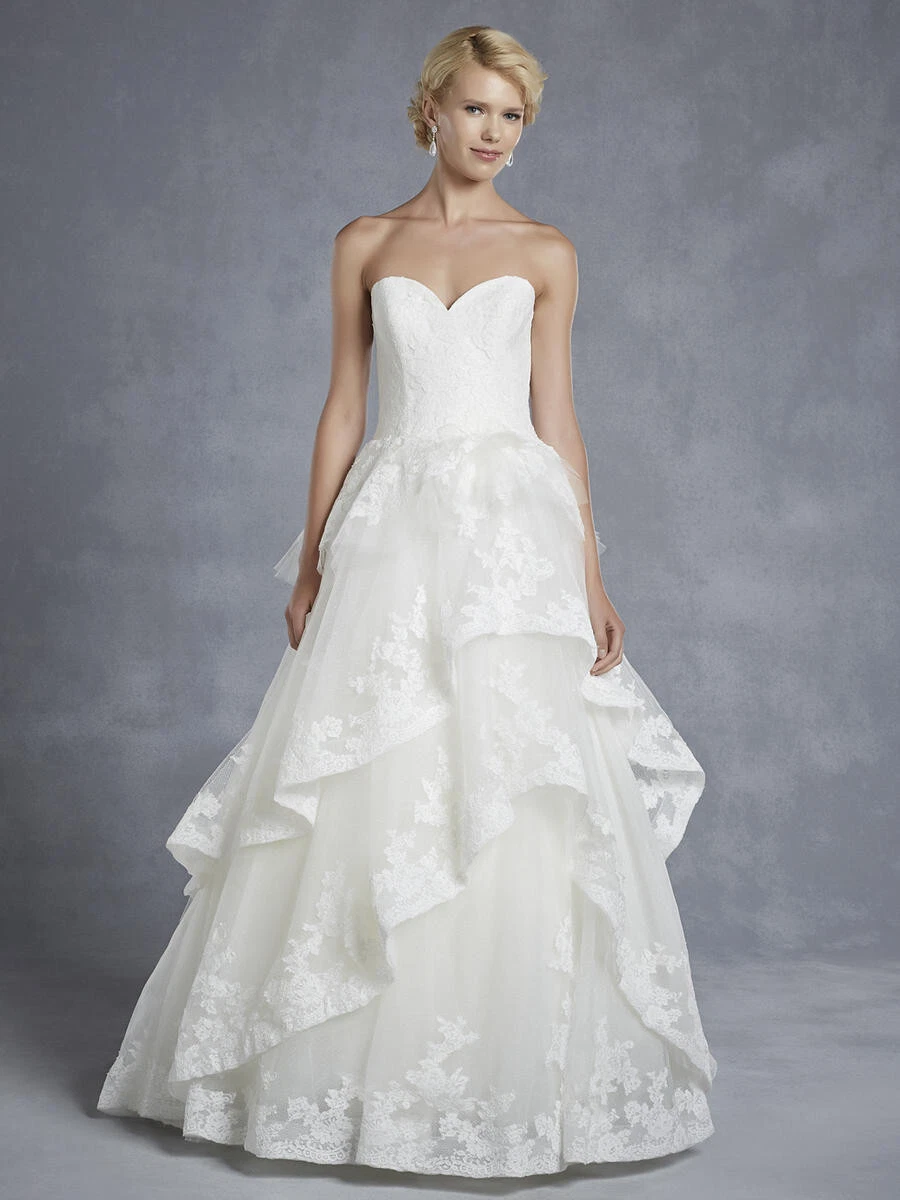 blue plus size denim dress Sample Blue By Enzoani Pia Wedding Dress