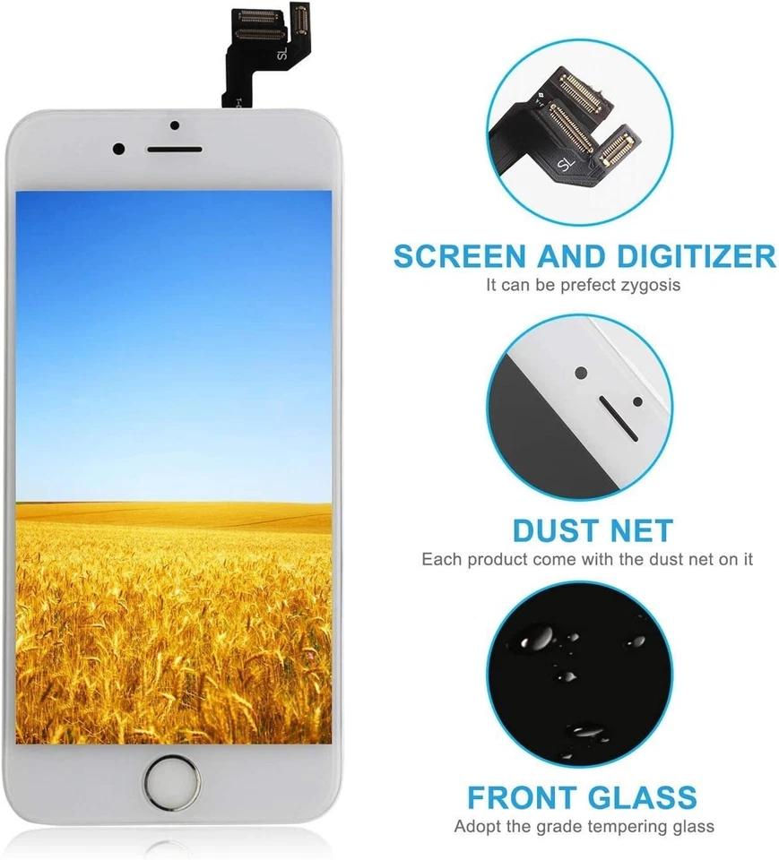IPHONE 6S REPLACEMENT  SCREEN+HOME BUTTON+FRONT CAMERA+EARPIECE SPEAKER+TOOLS - Image 4 of 4
