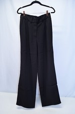 NWT Quince Stretch Crepe Pleated Wide Leg Black Pants Size 4