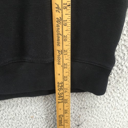 Calvin Klein Sweatshirt Mens Medium Solid Black Mock Neck Long Sleeves Pullover - Picture 7 of 15