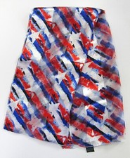 Red, White  Blue Stars  Stripes Patriotic Americana Flag Scarf Veterans Day