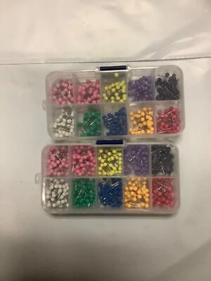Ubrands 1000 Pieces map Push Pins Map Tacks Thumbtacks with Plastic Round