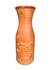Vintage Gourmet Topf One Liter Wine Decanter Carafe Terra Cotta 1981 Grape
