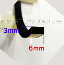 Accordion Bellows Gasket Tape Balgdichtung 3.3 METERS (134") 6x3 (mm)